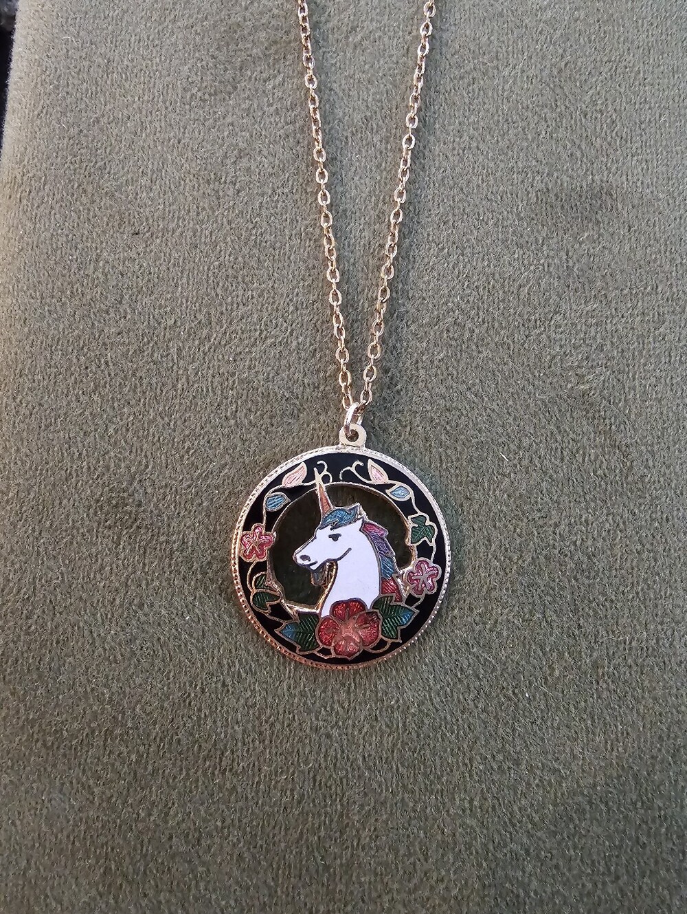 Vintage Unicorn Necklace